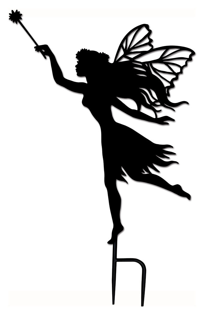 Stecker Elfe Metall 35 cm schwarz