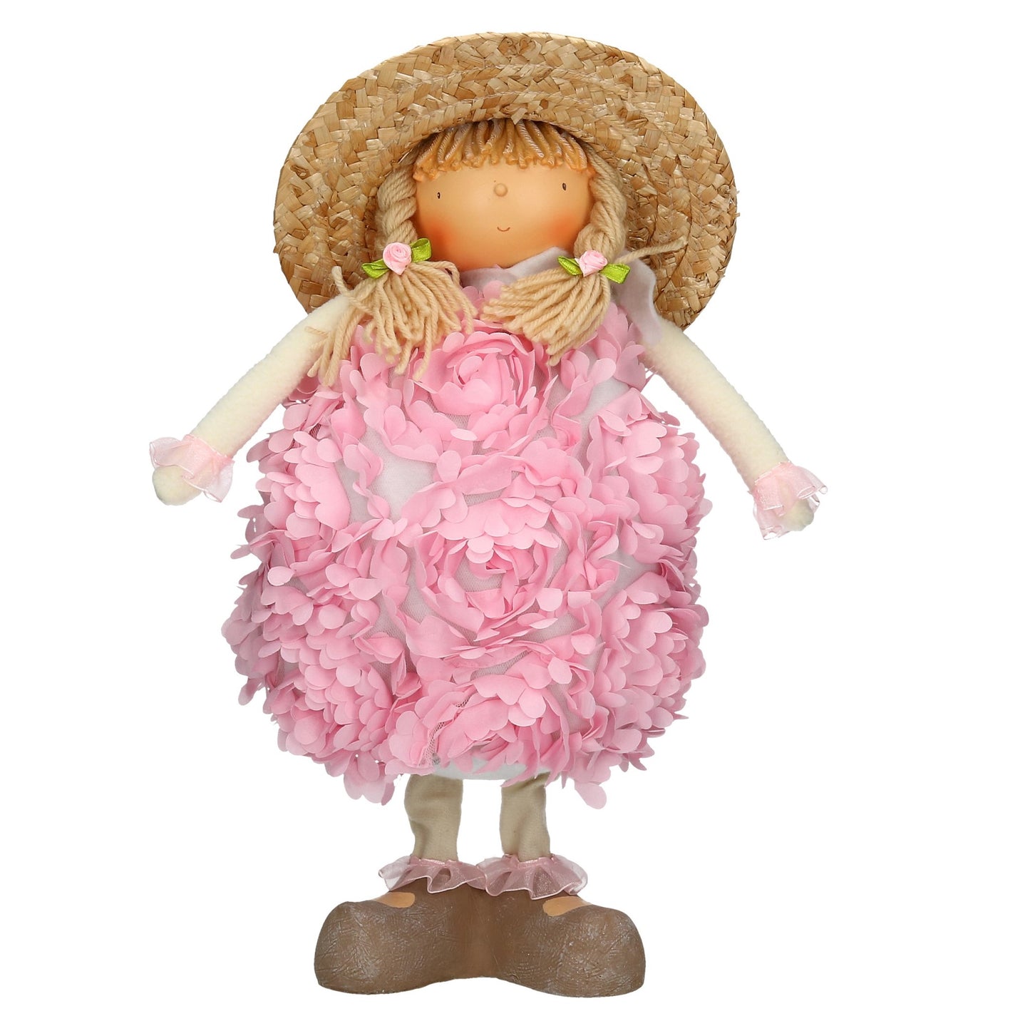 Puppe rosa Blütenkleid 40cm