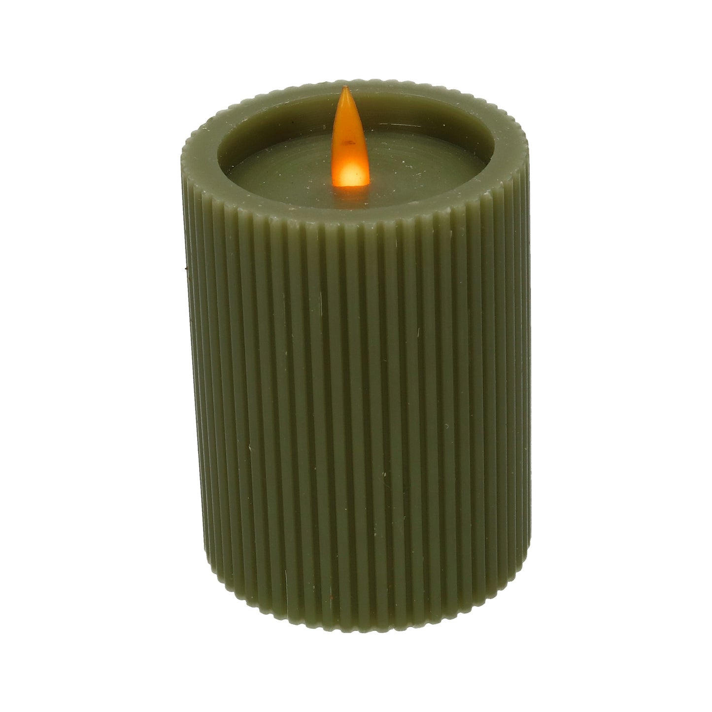Kerzen grün LED mit Timer 7,5x10 cm