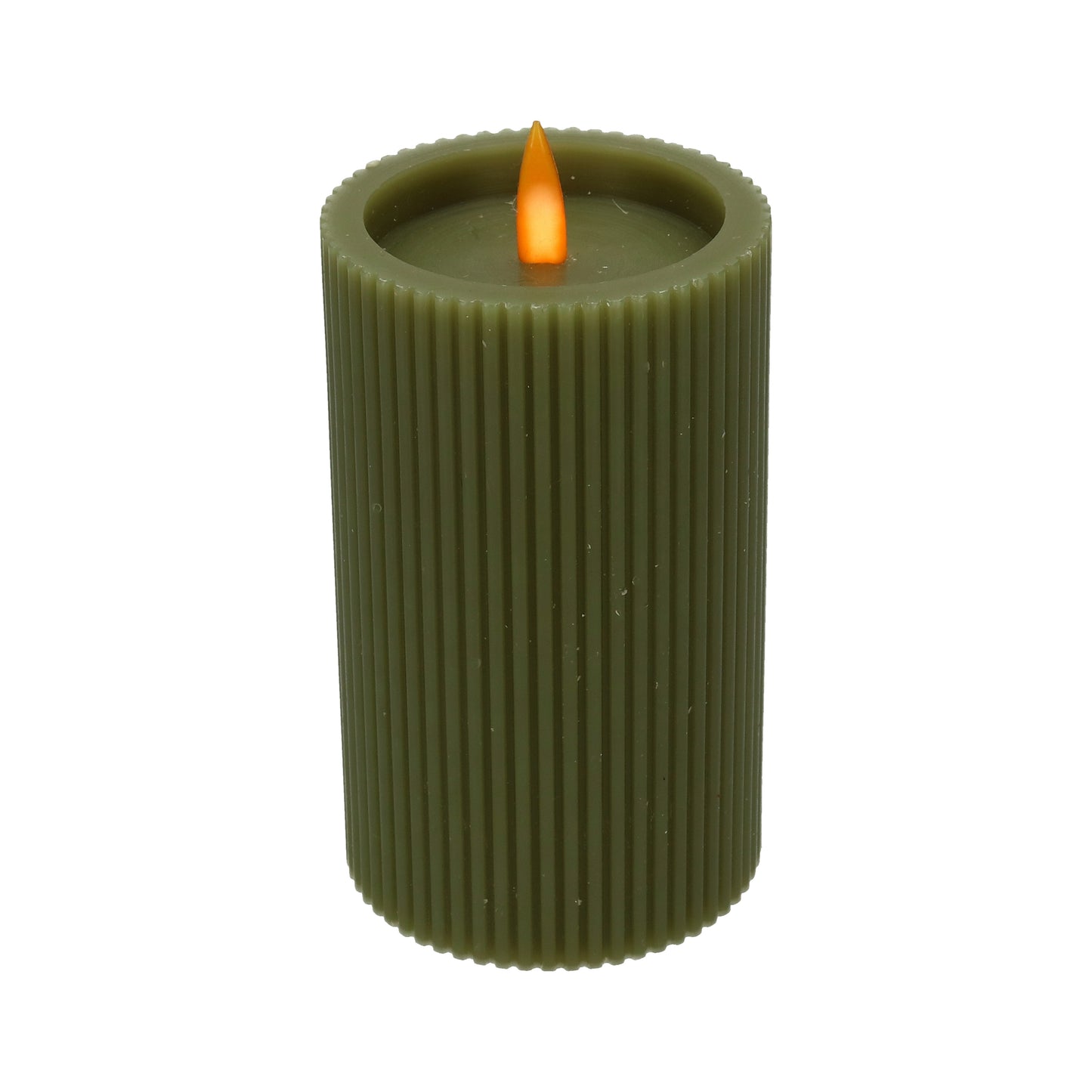 Kerzen grün LED mit Timer 7,5x12,5 cm