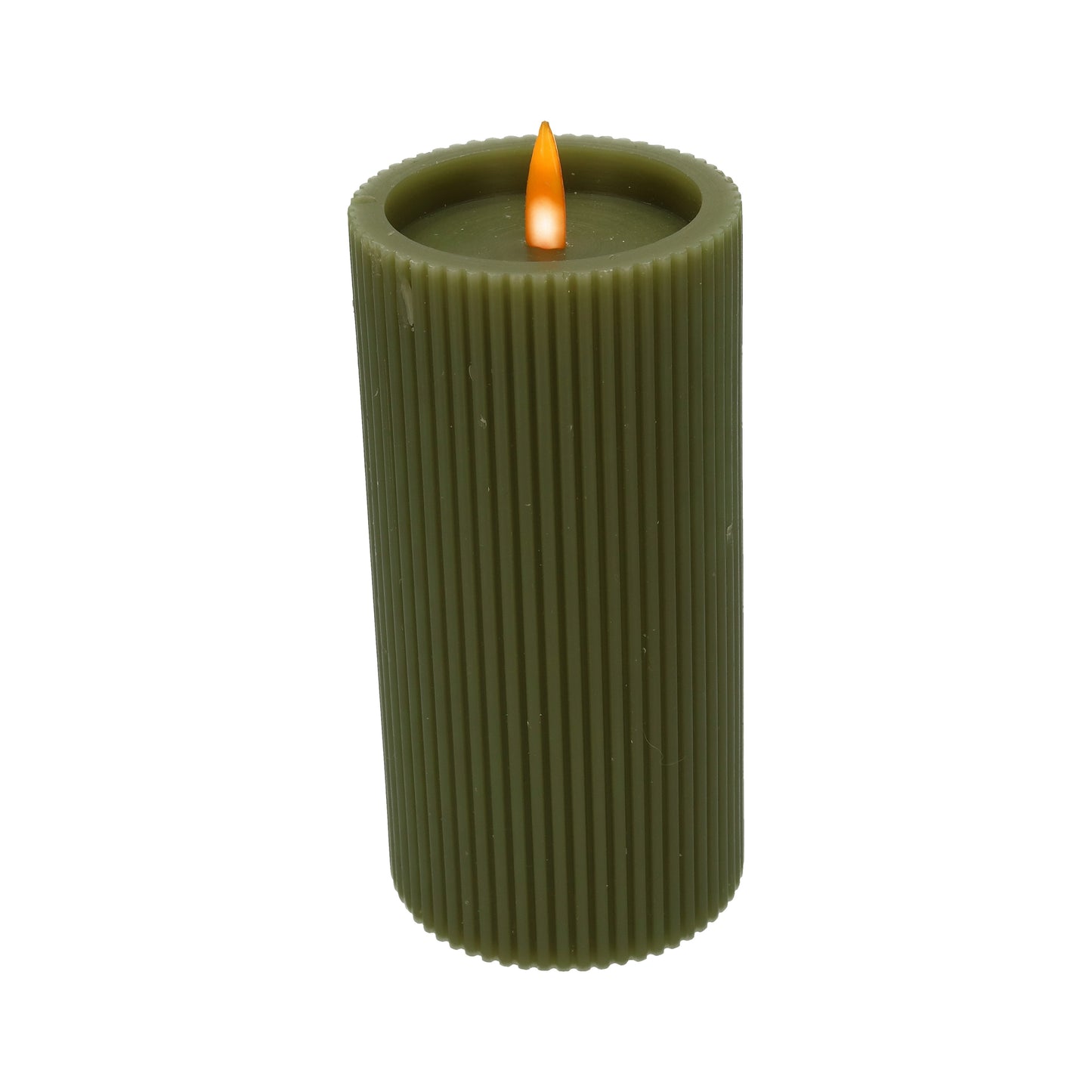 Kerzen grün LED mit Timer 7,5x14,5 cm