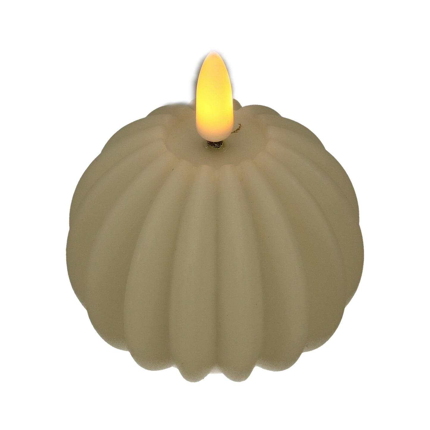 Kerze PVC warmweiß rund mit LED