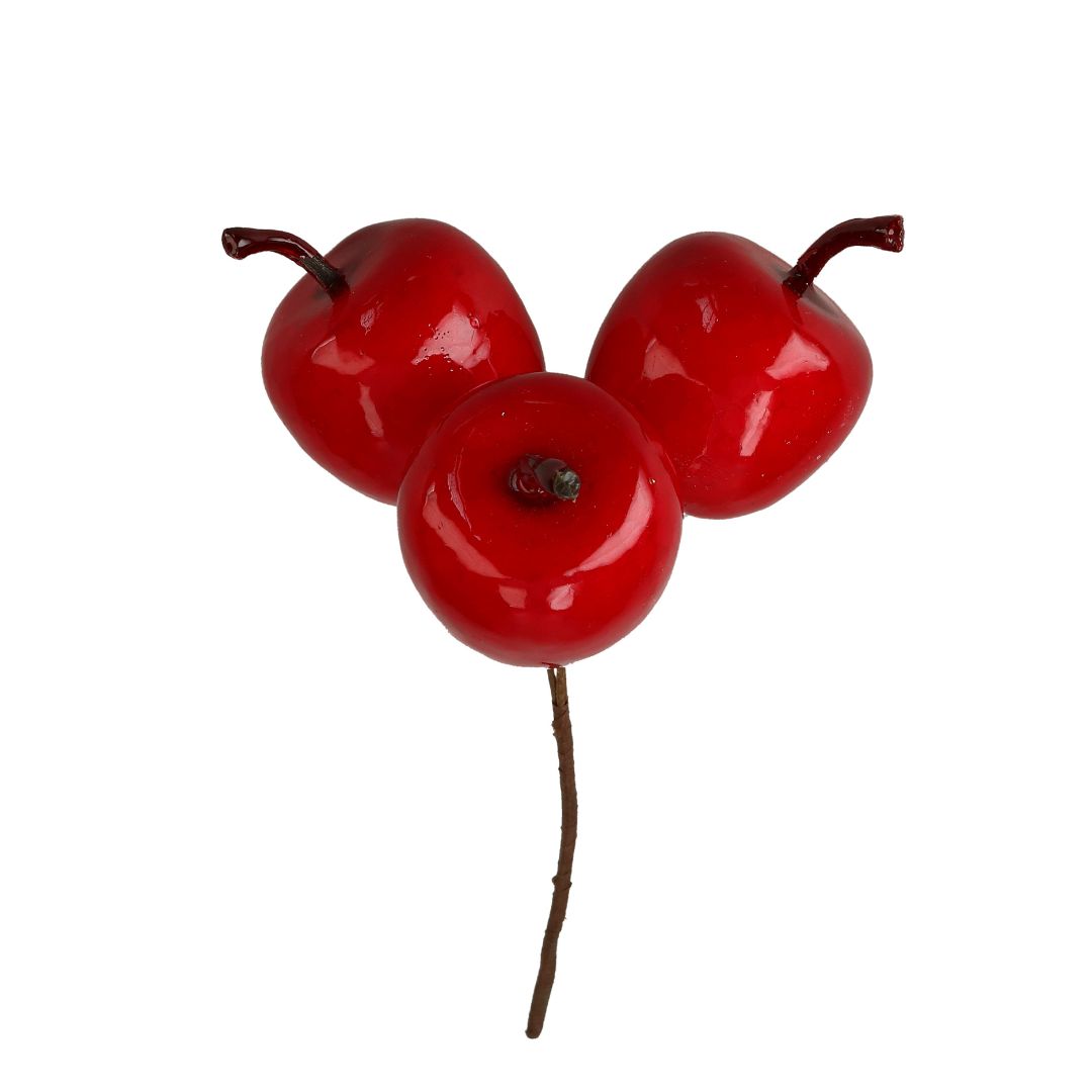 Pick rote Äpfel gelackt 2,5 cm