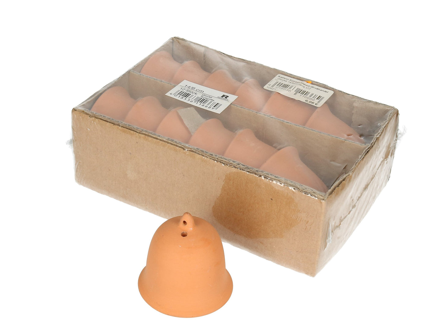 Hänger Glocke Terracotta 14 cm 12er Box