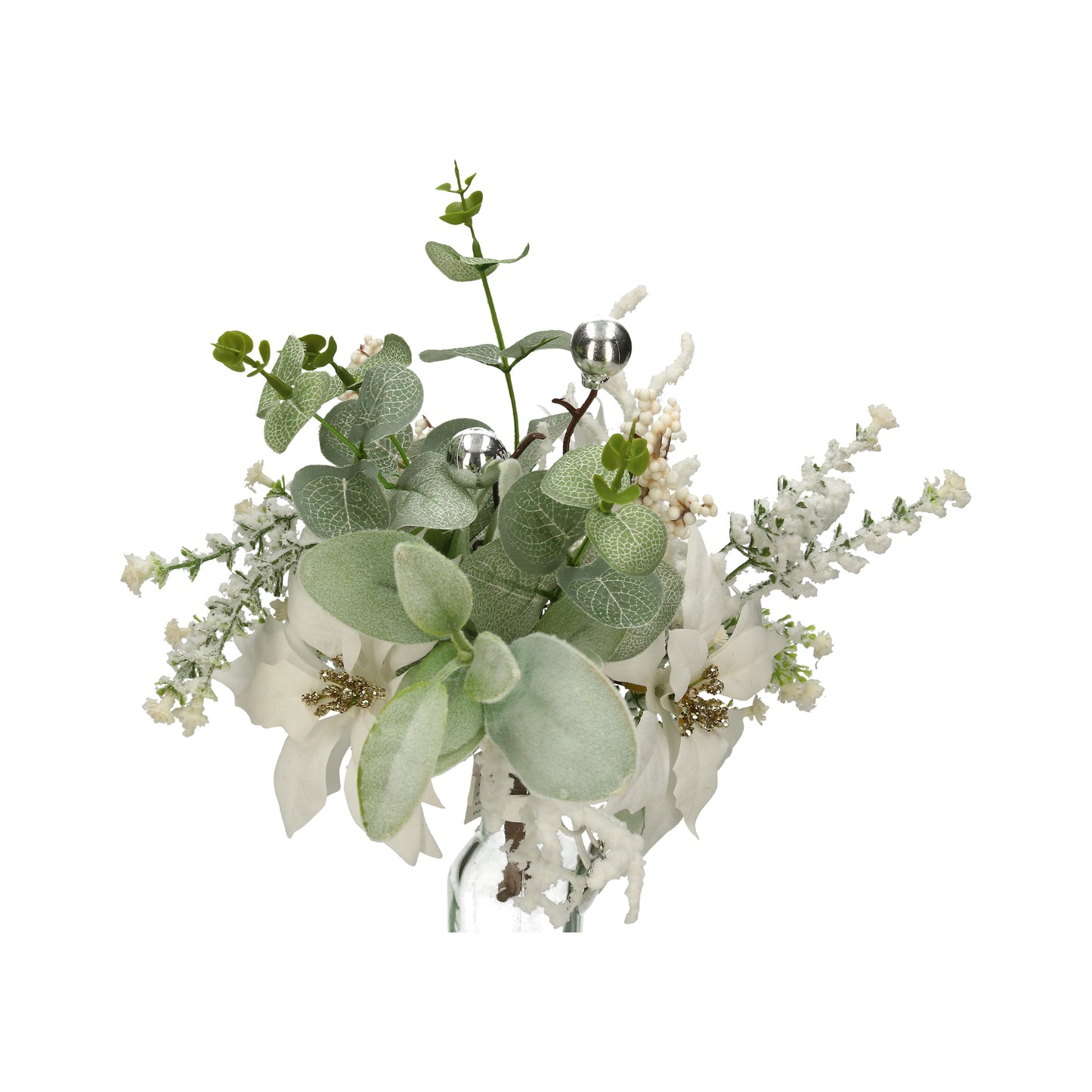 Strauß Weihnachtsstern weiß 3 Blüten