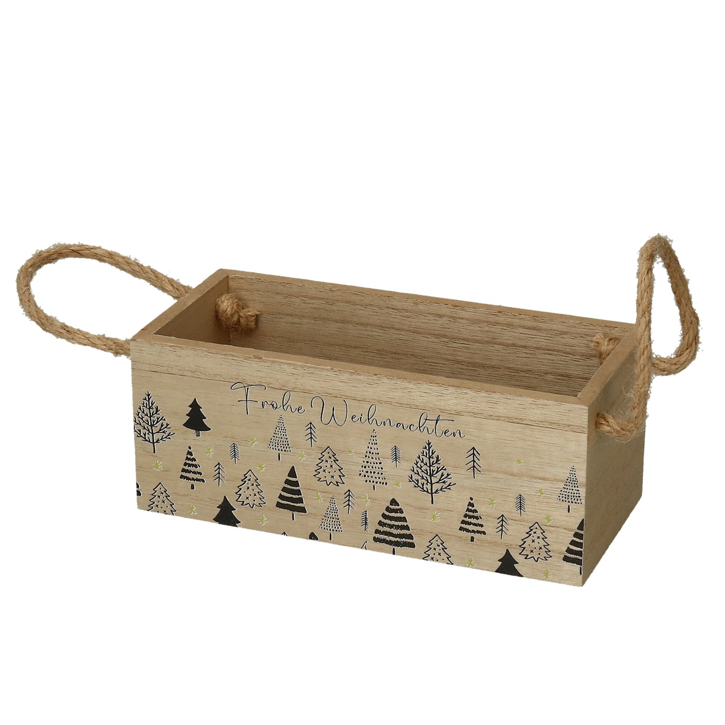 Holzkiste Frohe Weihnachten 2 Größen