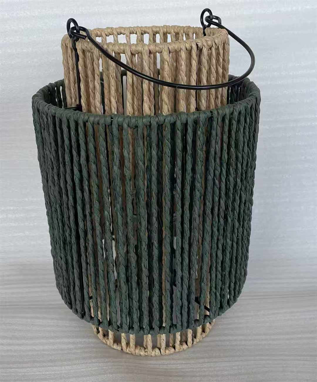 Windlicht Zyl.nat.schw.20x38 cm VE 6
