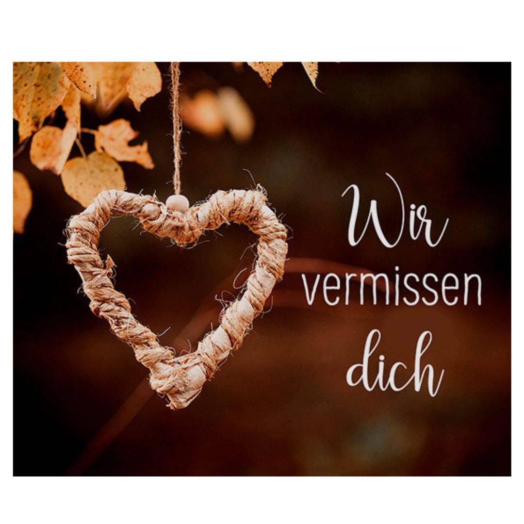 Bild "Wir vermissen dich" 10x12 cm
