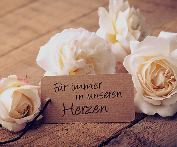 Bild "Für immer in unseren Herzen" 10x12 cm