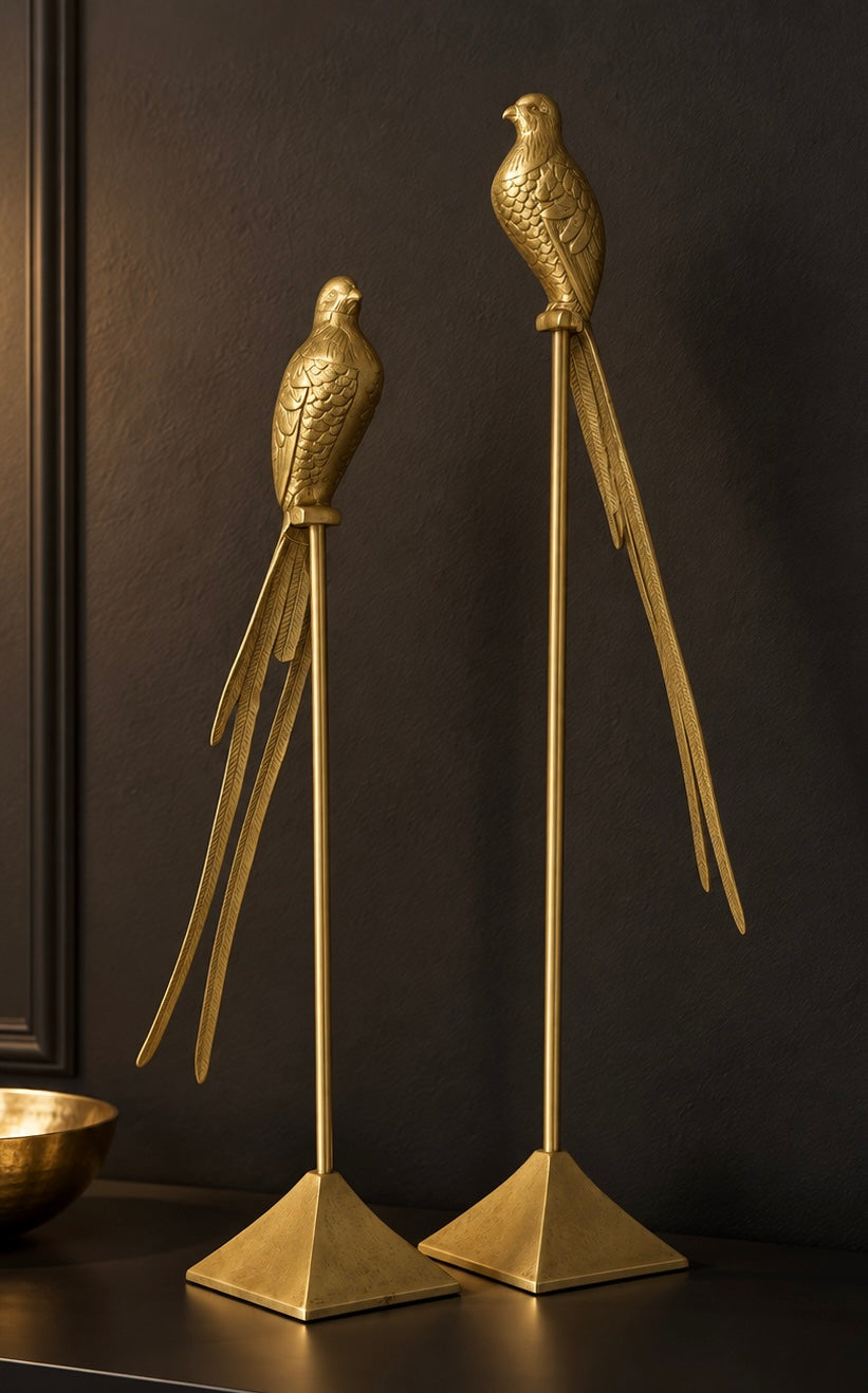 Lang Schwanz Vogel gold 84 cm VE 2