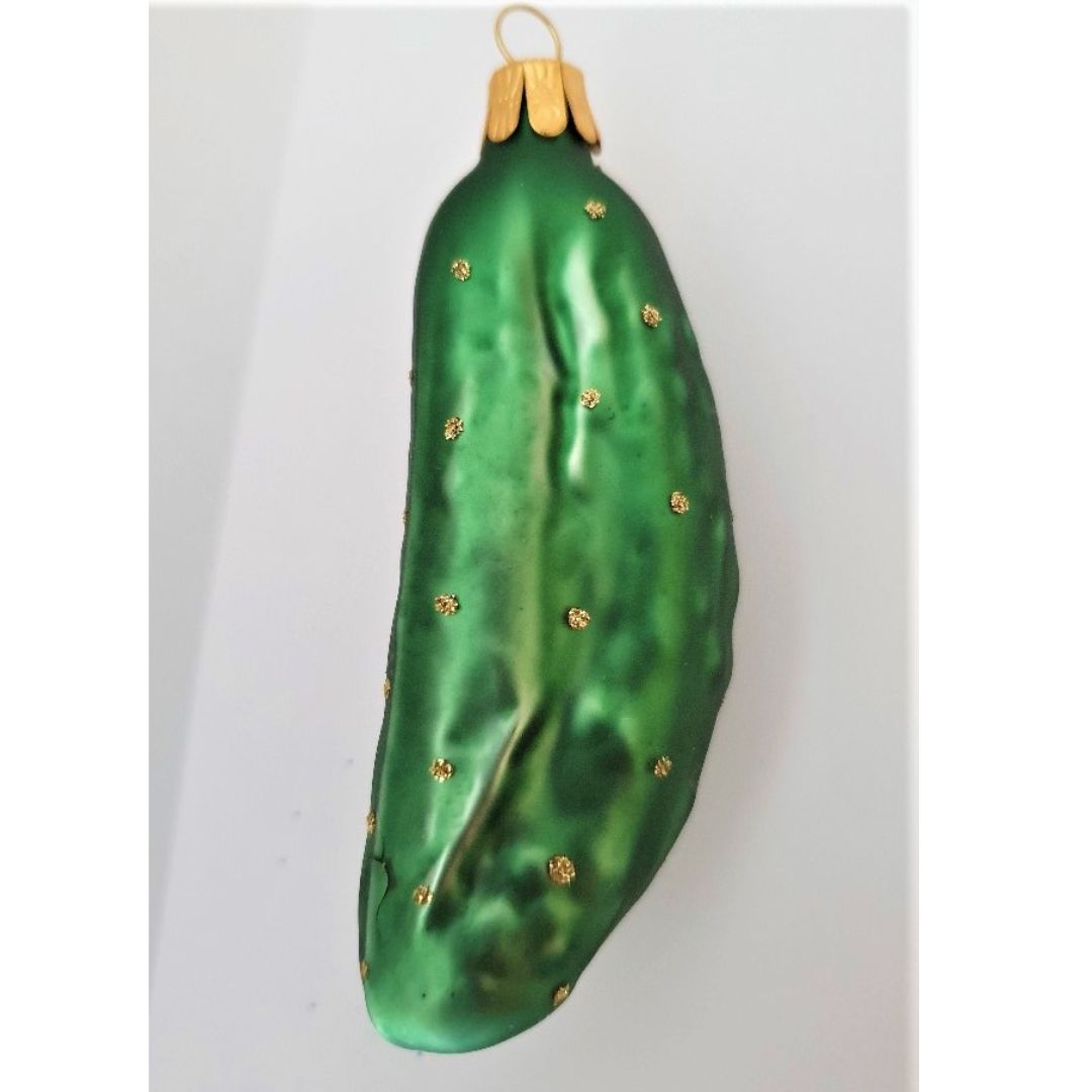 Gurke grün matt Glas 10 cm Made in CZ