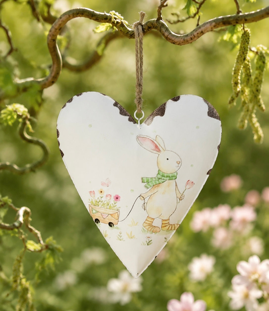 Herz Met Hase 13x2x16 cm VE12