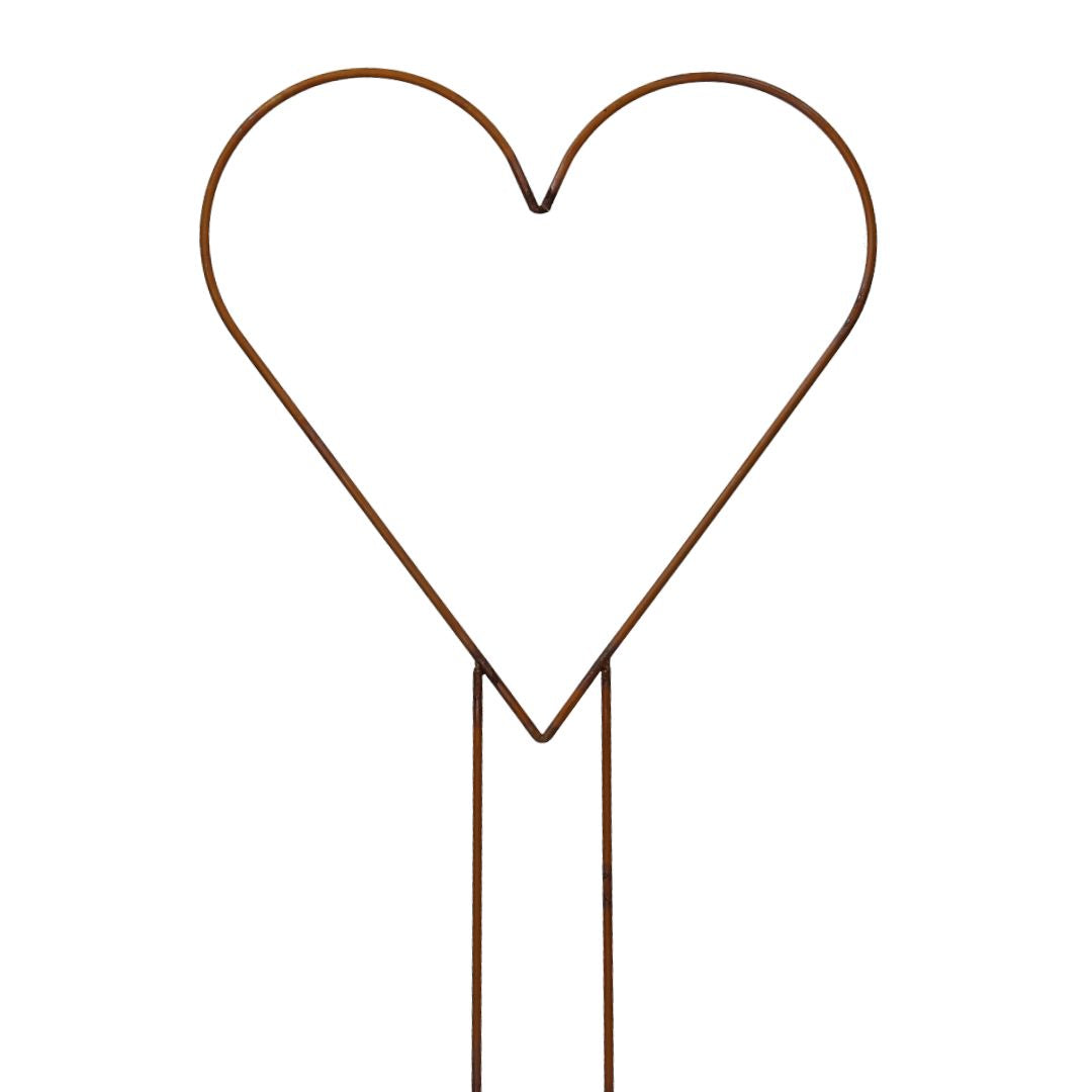 Gartenstecker Herz Metall Rost 63 cm