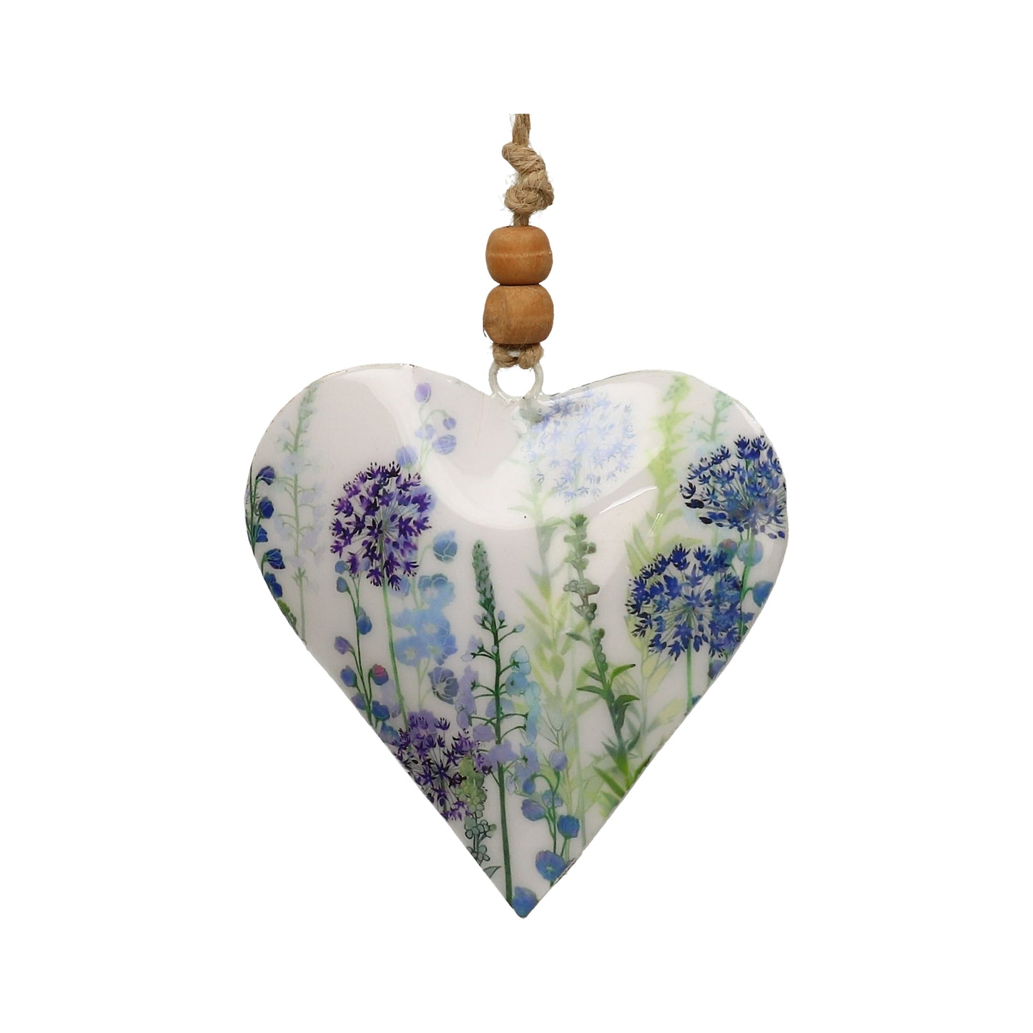 Herz Metall Lavendel 10 cm