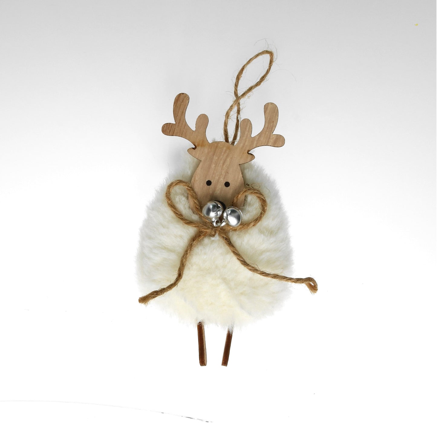 Hänger Elch mit weißem Fell 18cm