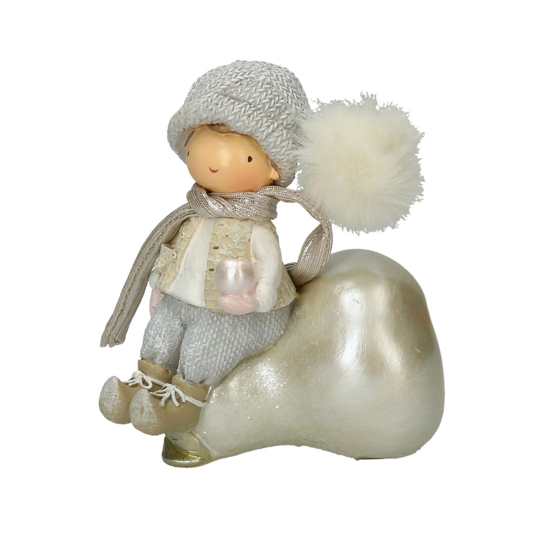 Figur Junge auf Apfel/ Birne 3 Modelle
