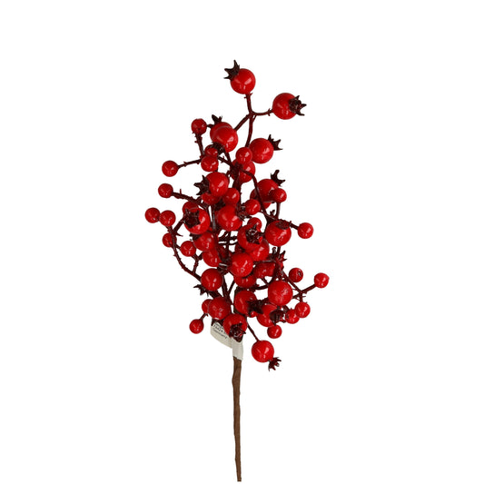 Zweig Beeren rot 33 cm
