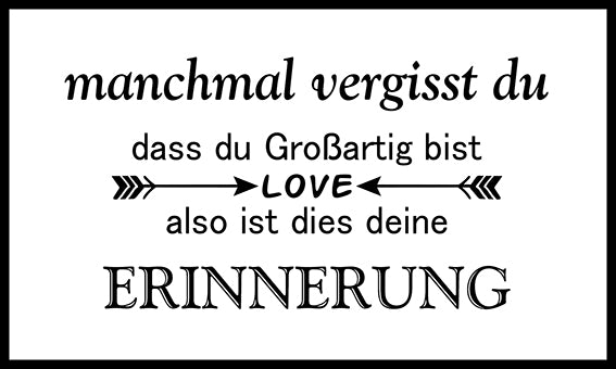 Bild "Manchmal vergisst..."
