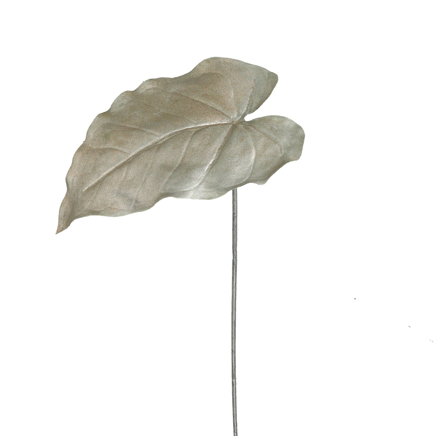 Anthurienblatt silbern 45 cm