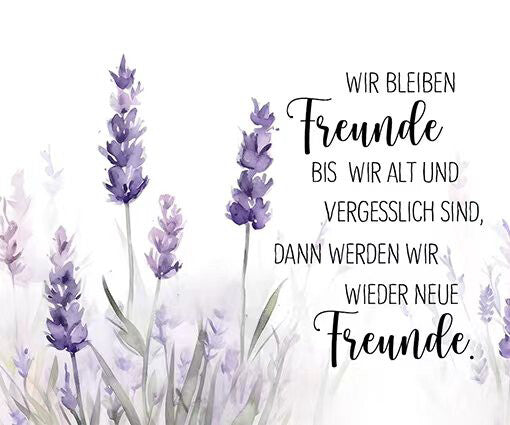 Bild Metall "Wir bleiben Freunde.." 12x10cm