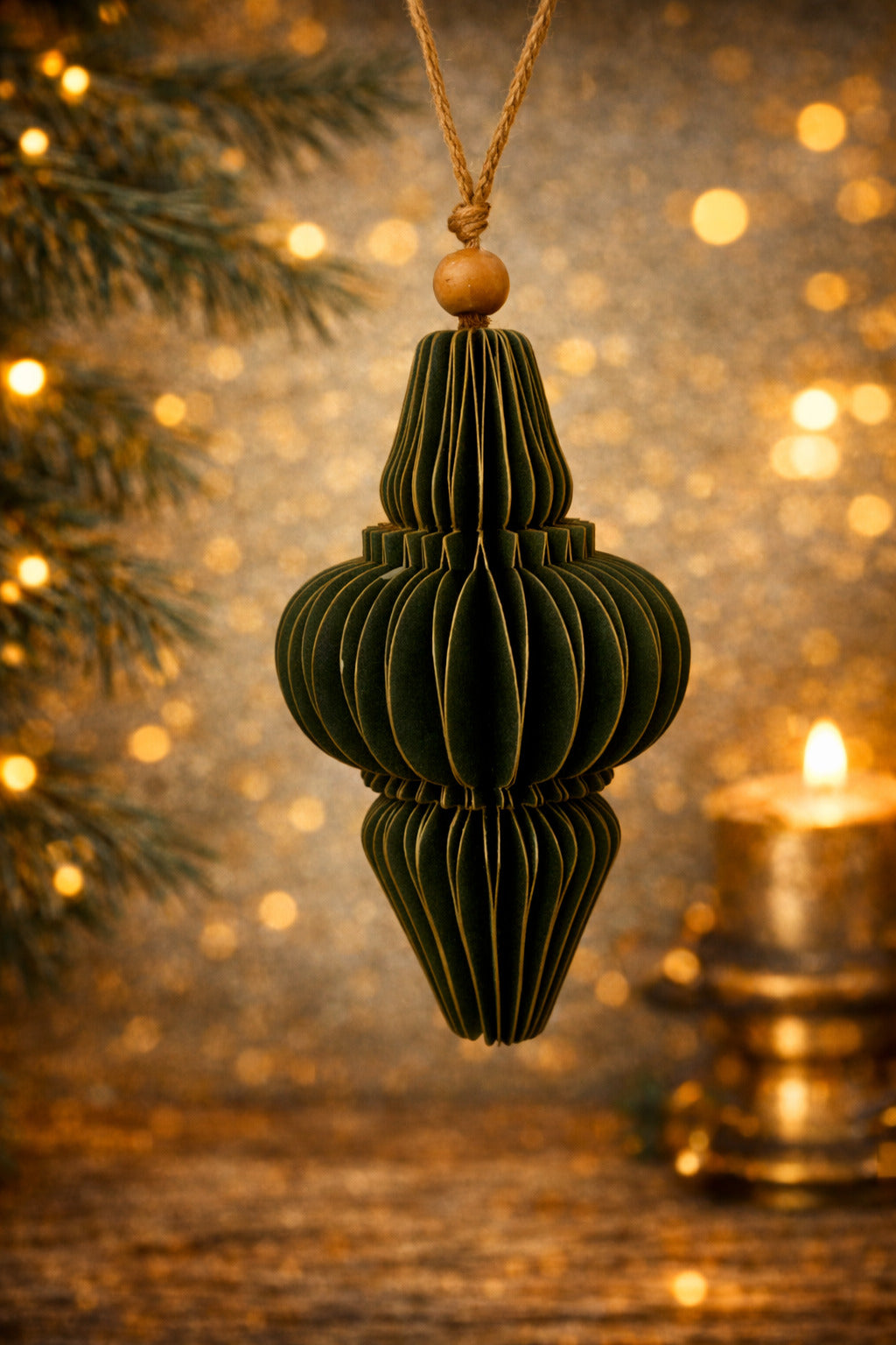 Deko längl.Pap.z.h. Mag.grün 15 cm VE 24