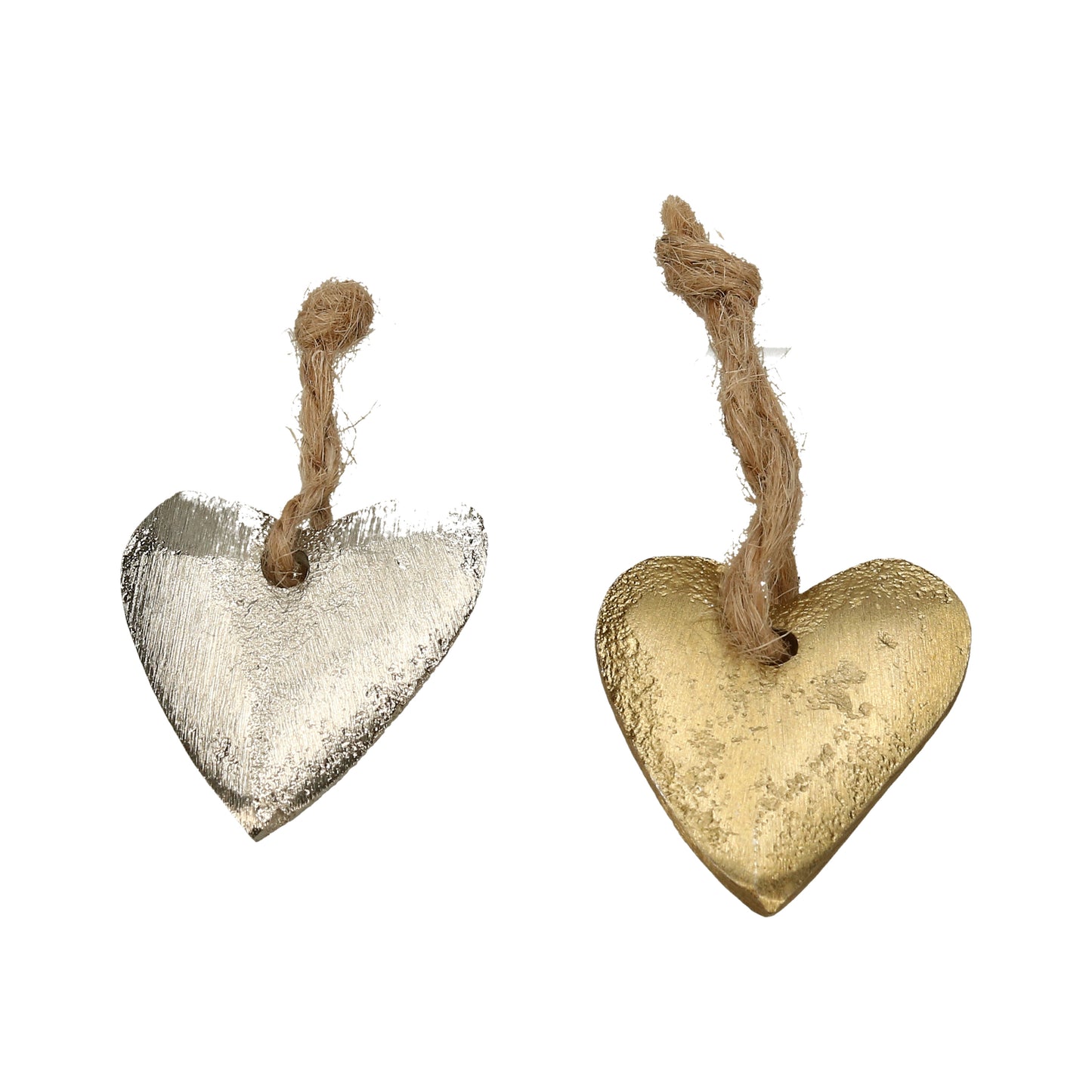 Herzen Met. silber/gold sort 3 cm