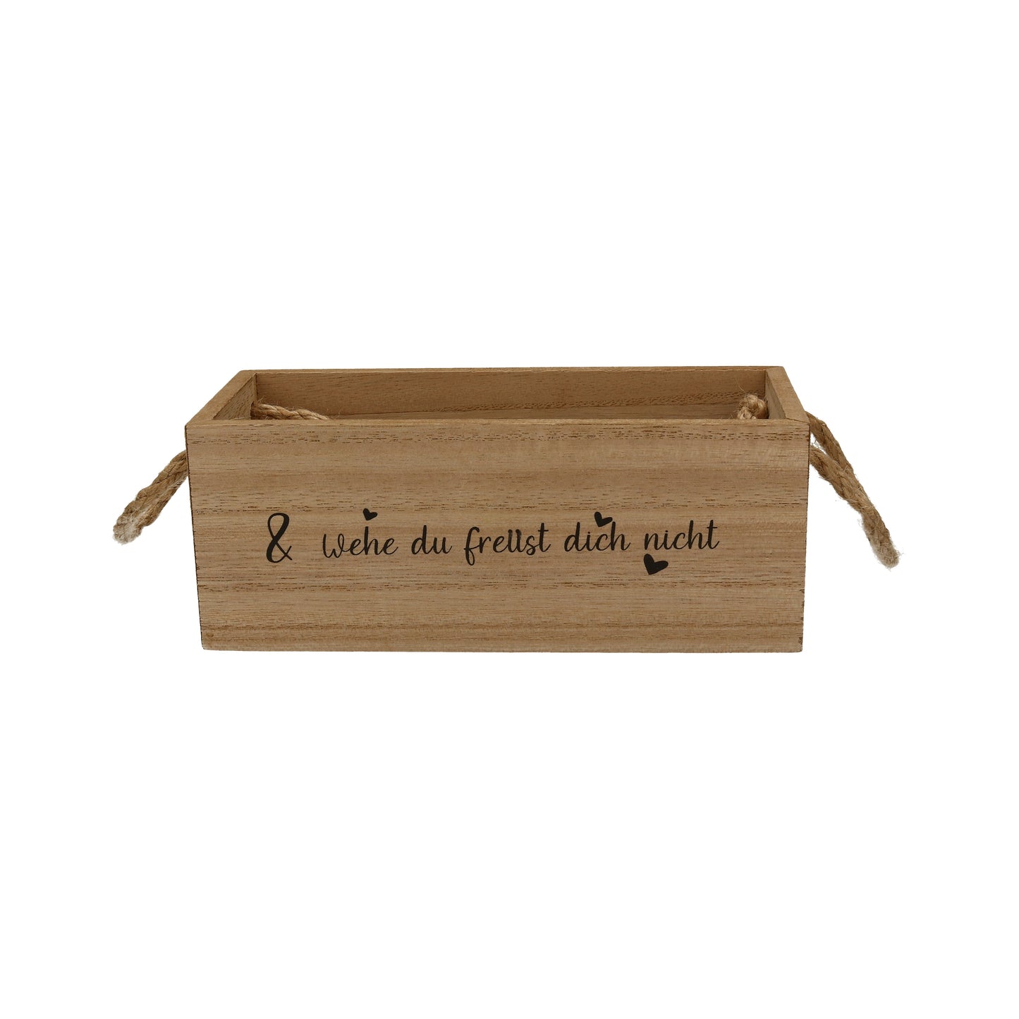 Kiste Holz "& wehe du.." 18x8x7 cm