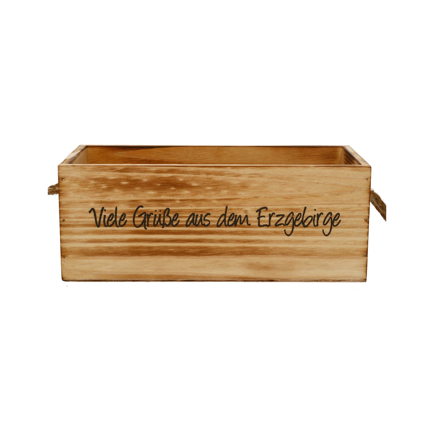 Kiste Holz Grüße aus dem Erzgeb.26x12x10