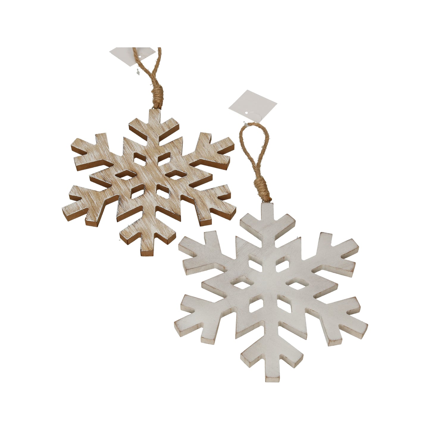 Schneeflocke shabby Holz 17x9x0,5