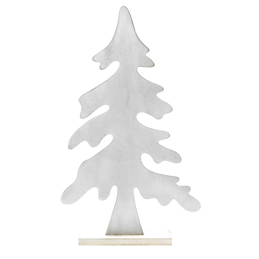 Figur Baum weiß/shabby Holz 41 cm