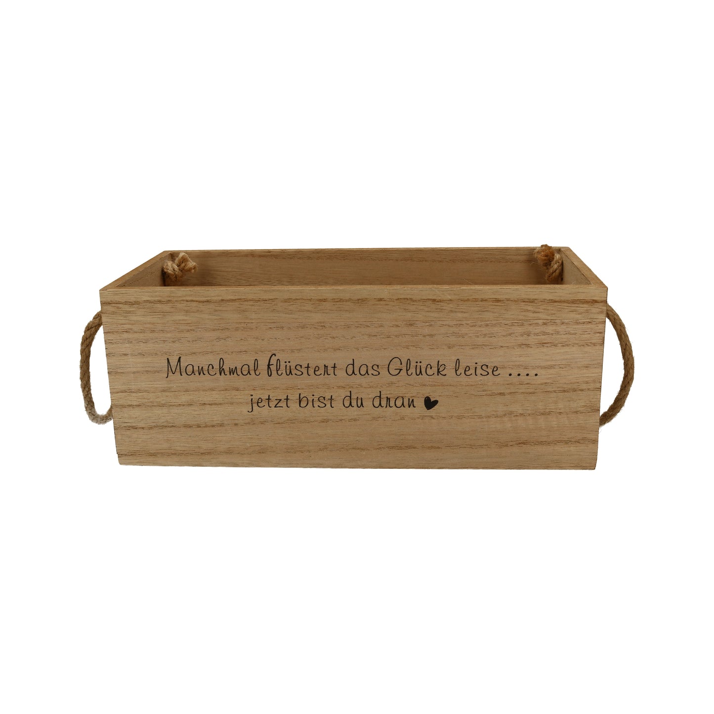 Kiste Holz "Manch. flüstert..." 26x12x10 cm