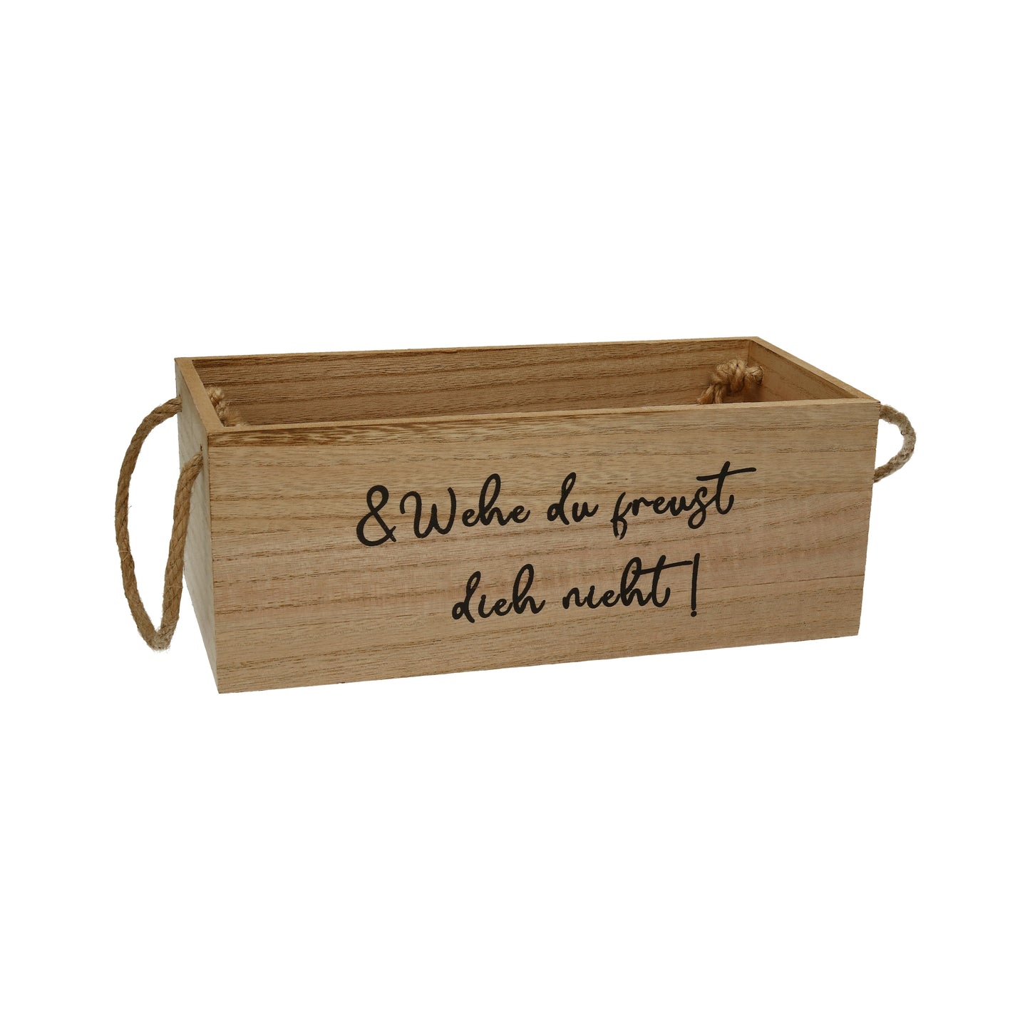 Holz-Kiste 26x12x10 cm "& wehe du..."