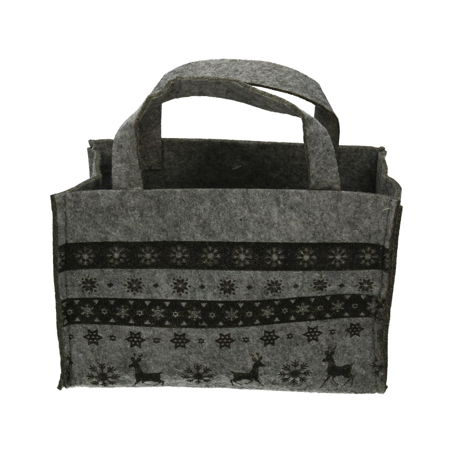 Tasche aus Filz grau quadratisch oder rund