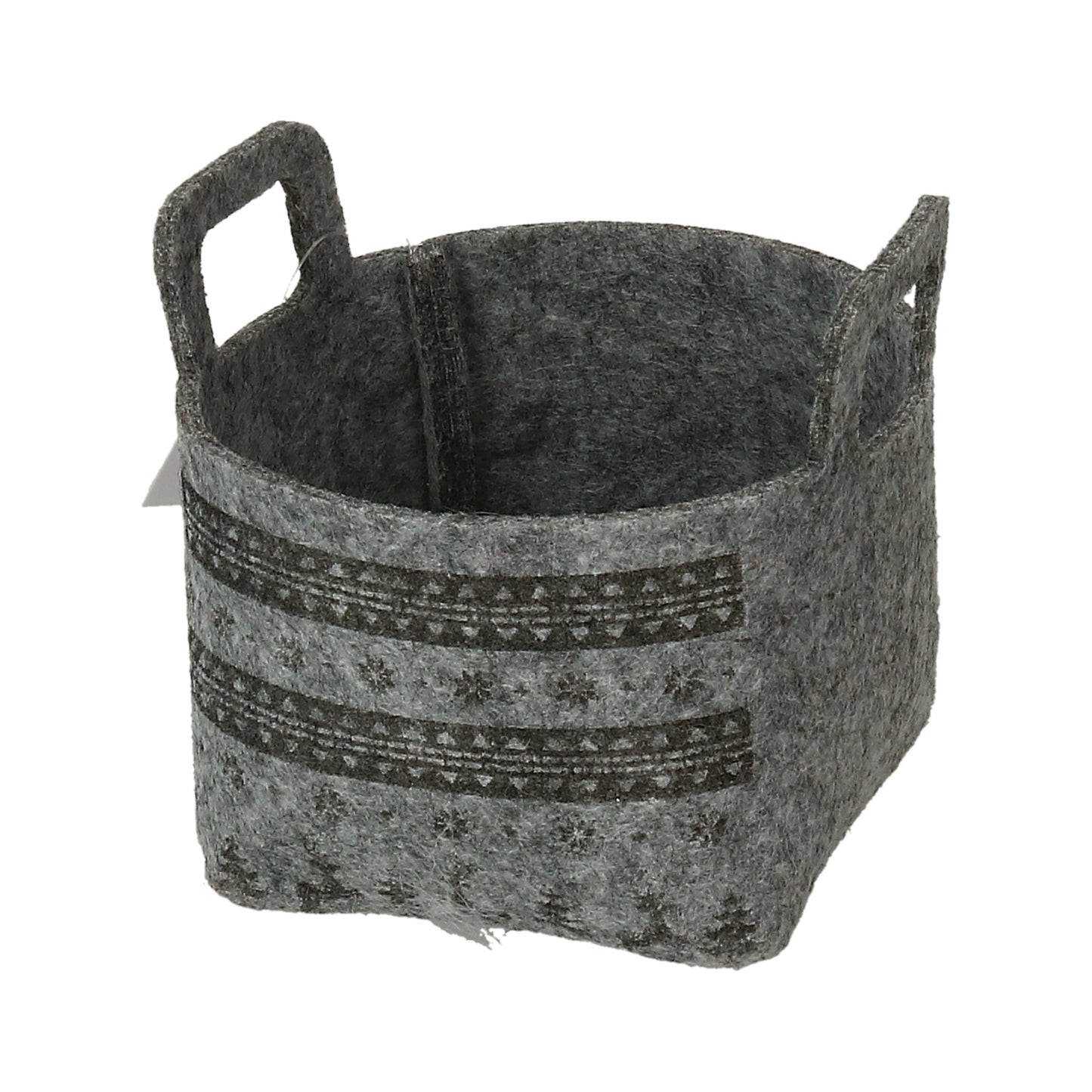 Tasche aus Filz grau quadratisch oder rund