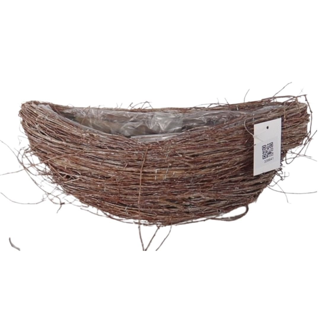 Korb Schiffchen-Form Rebe gefrostet 2 Größen