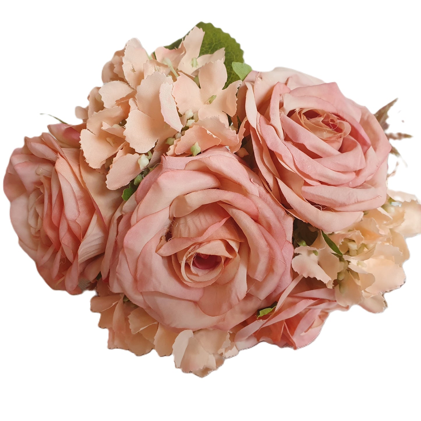 Strauß Rosen, Hortensien 28 cm 3 Farben