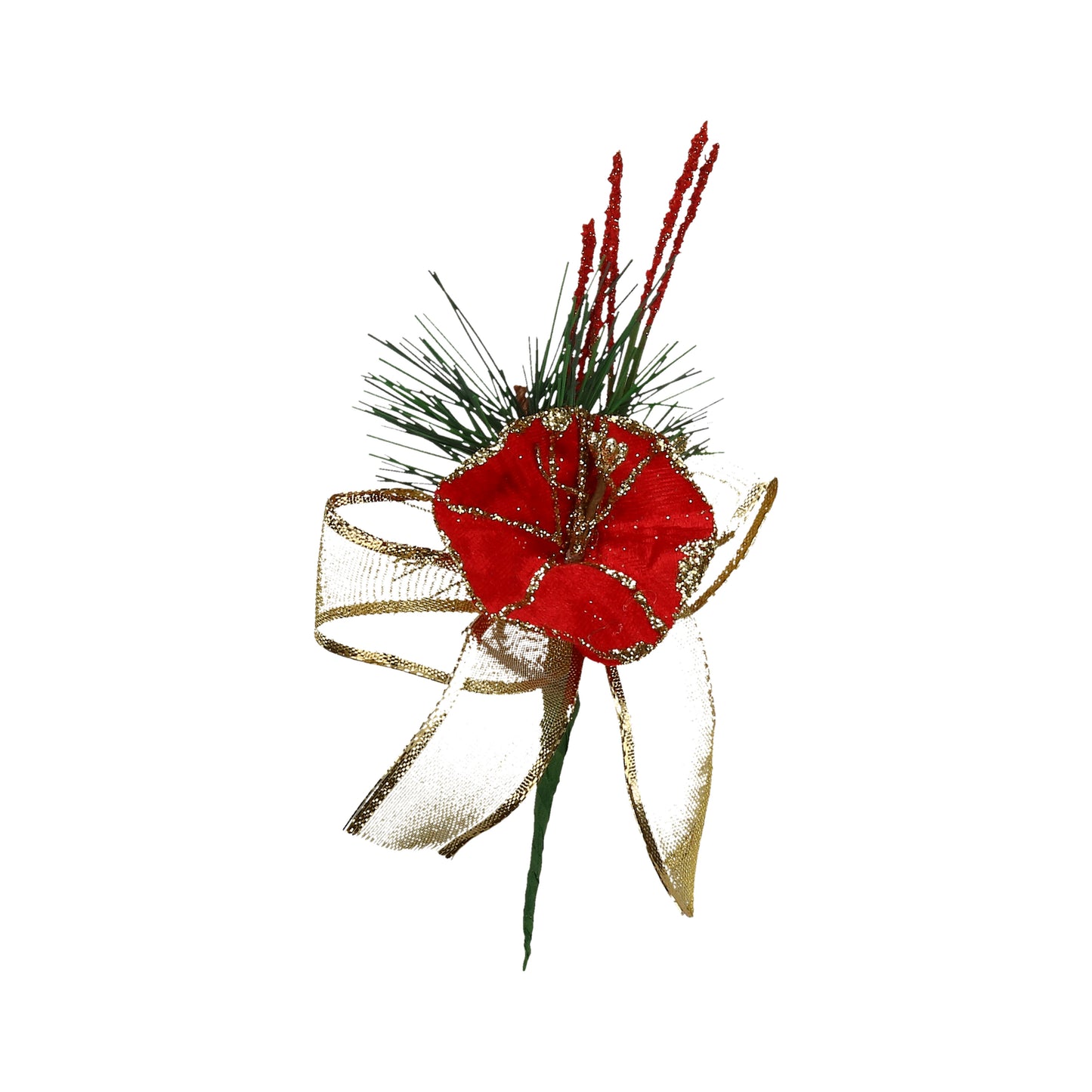 Pick Kiefer mit roter Blüte