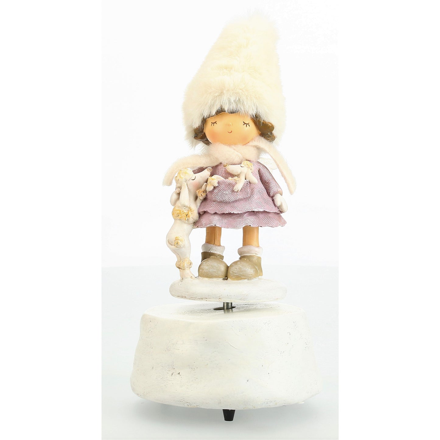 Figur Mädchen mit Hund Spieluhr