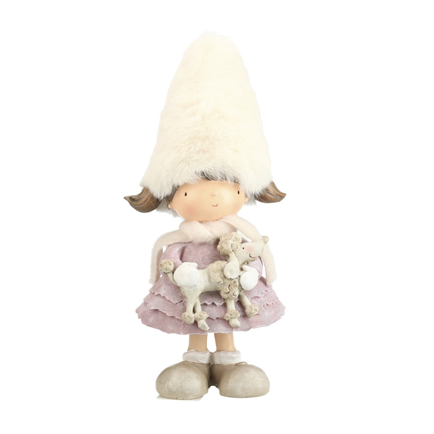 Figur Mädchen mit Hund 20 cm 2 Größen