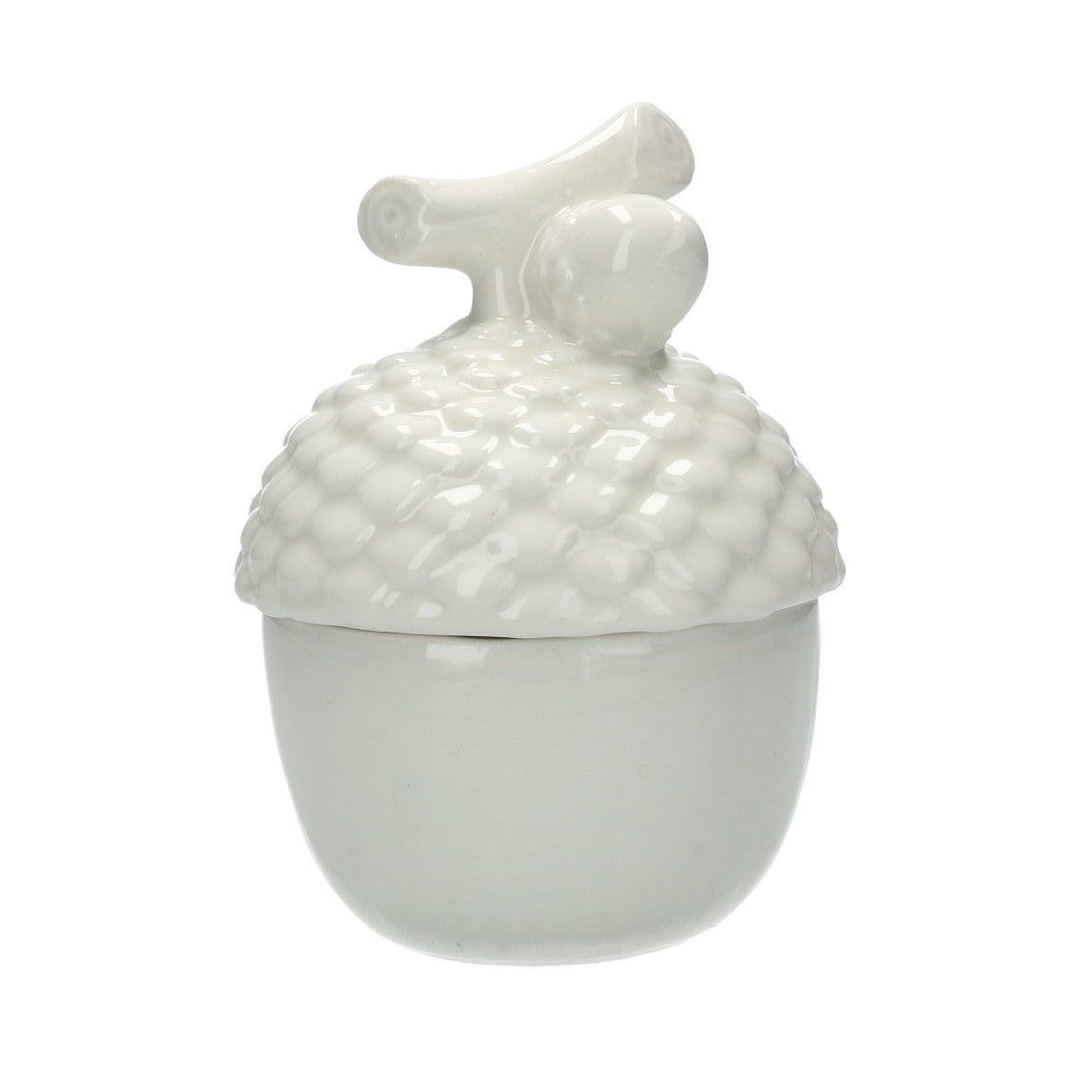 Dose Eichel Keramik weiß 10 oder 13 cm