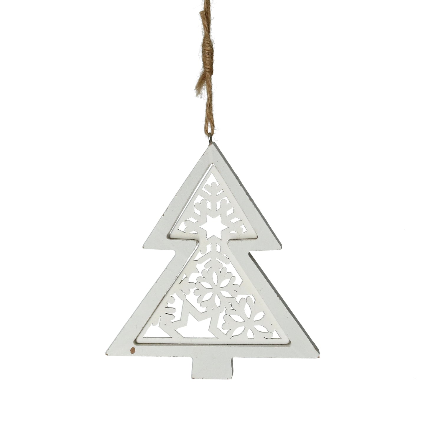 Anhänger Baum 13cm weiß