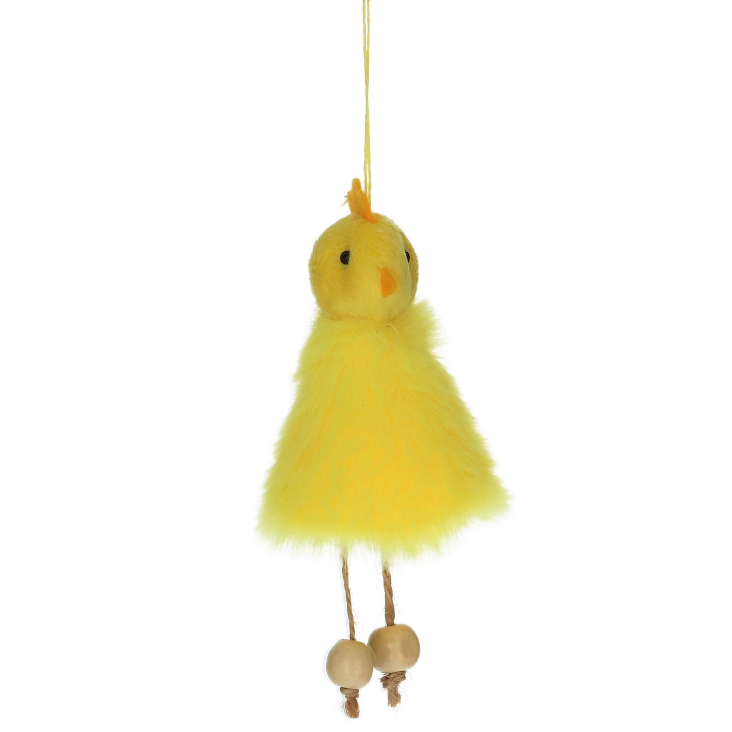 Hänger Küken im Plüschkleid gelb 12 cm