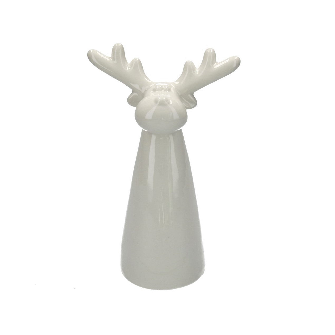 Figur Elch Keramik weiß 18 cm