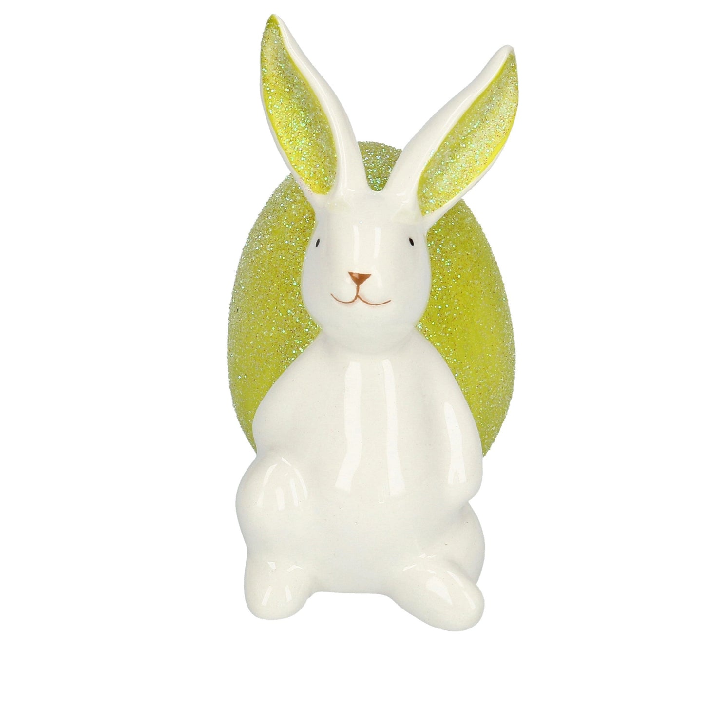 Figur Hase mit Ei Keramik 10 cm