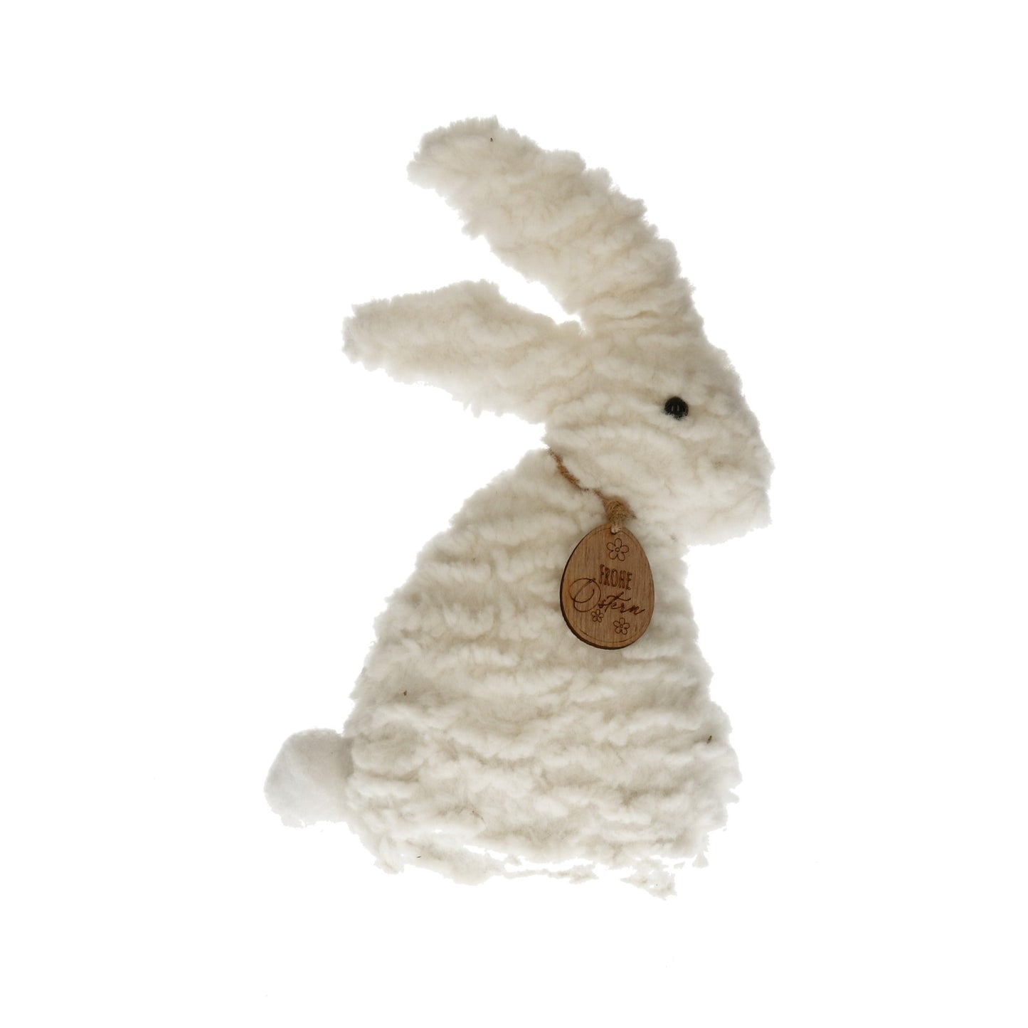 Figur Hase Plüsch weiß 24 cm