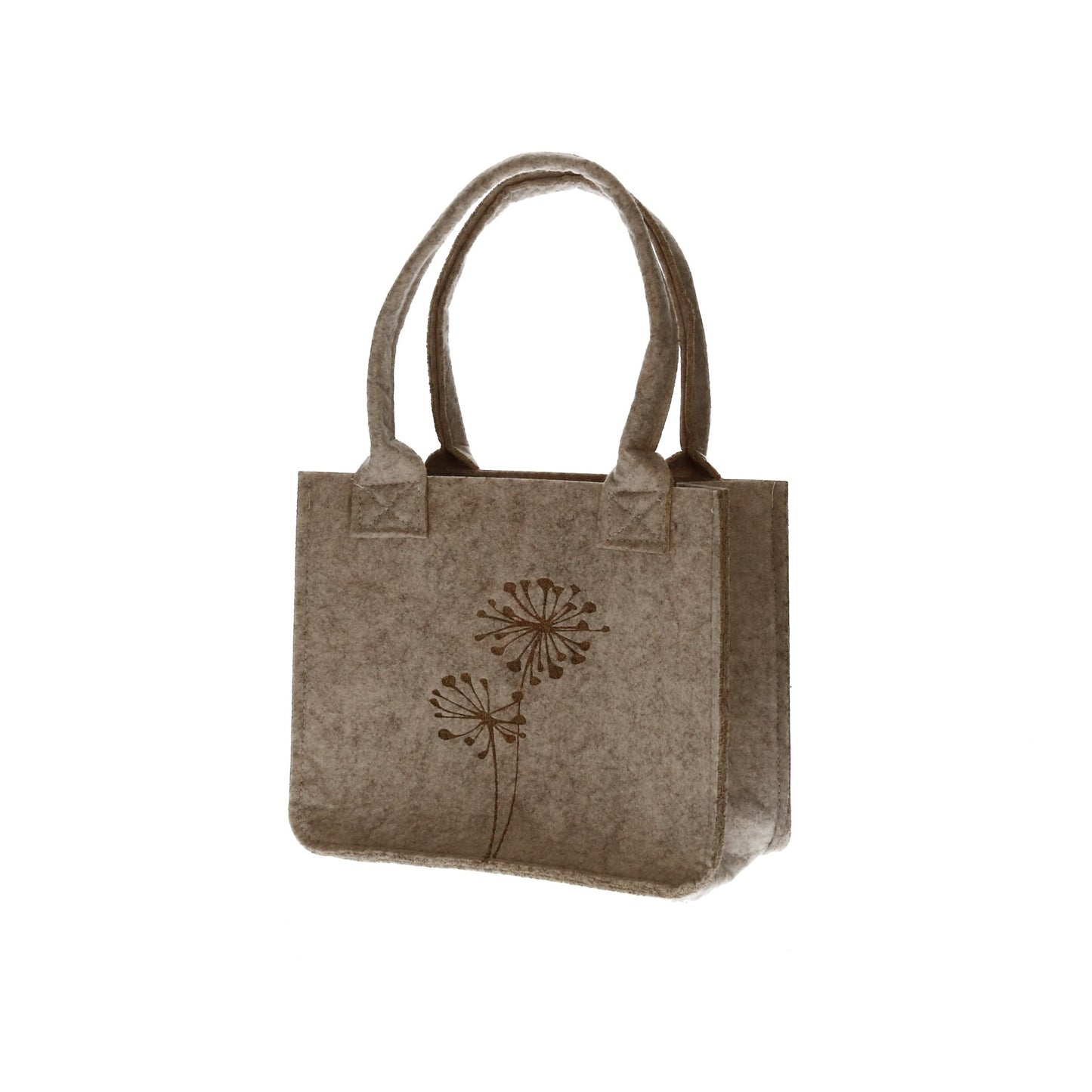 Filztasche hellbr. mit Pustebl. 22x10x31 cm