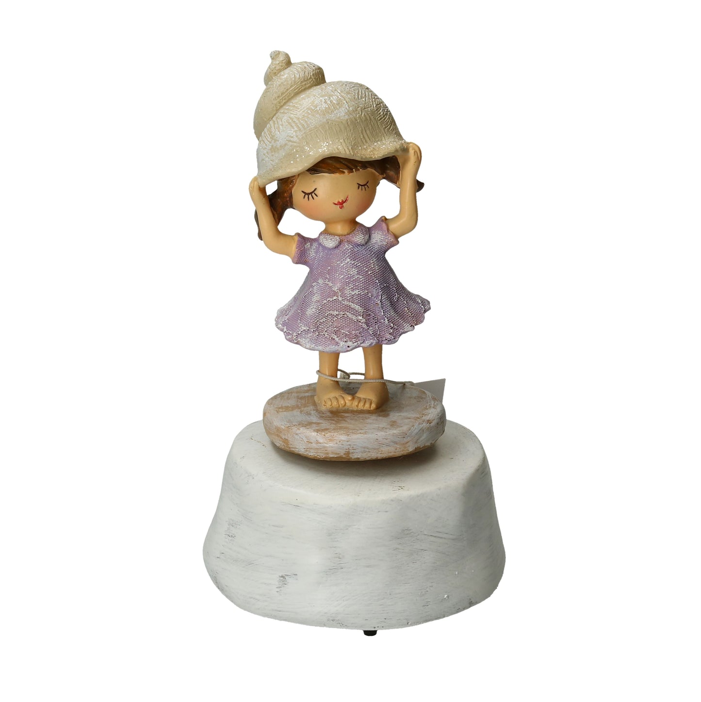 Figur Spieluhr Mädchen mit Schnecken-Hut