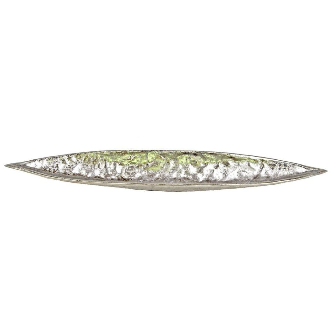 Metall Platte spitz Alu/silber 69 cm