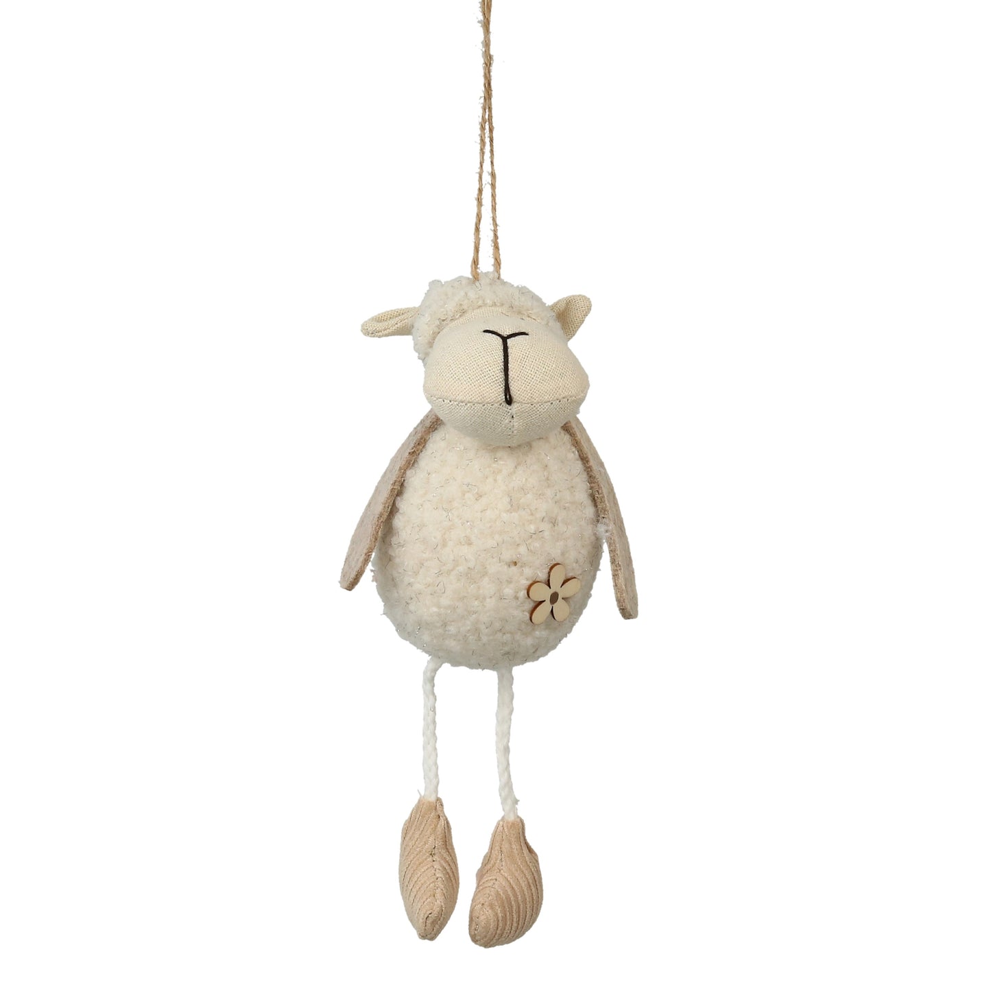 Hänger Schaf Stoff creme 22 cm