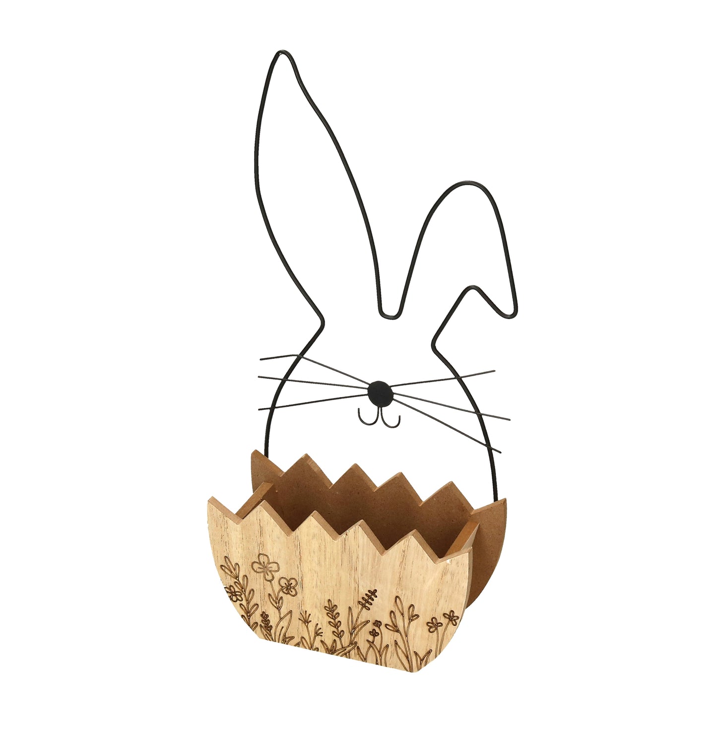 Korb Hase Holz/Metall 2 Modelle